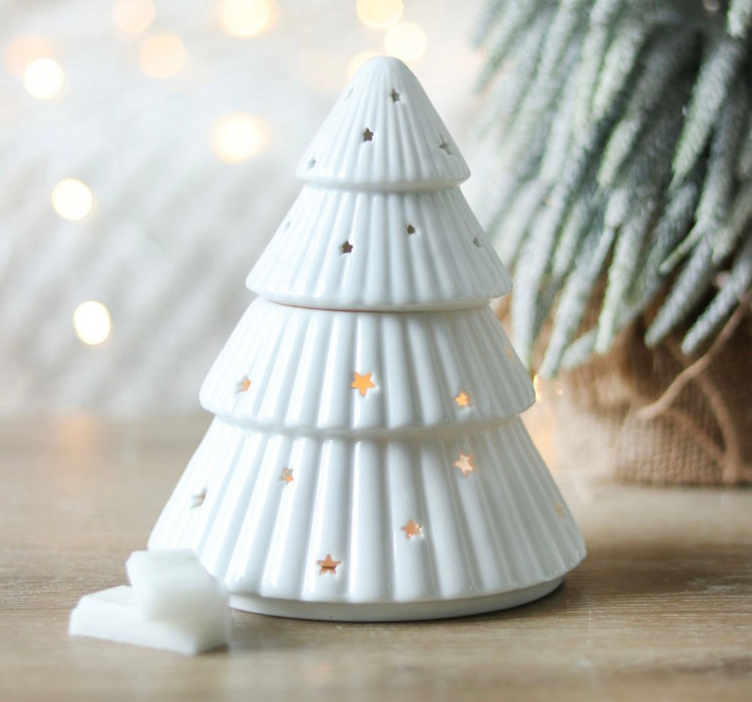 White Christmas Tree Burner